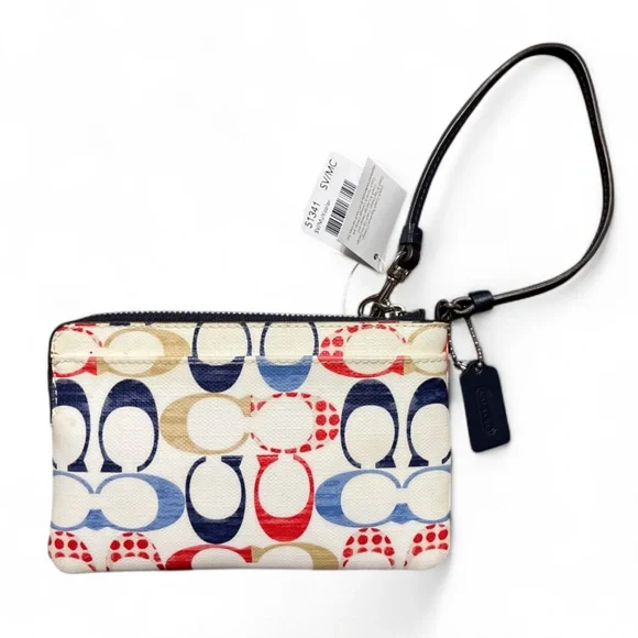 Coach Multicolor Signature Wristlet - Picture 2 of 5